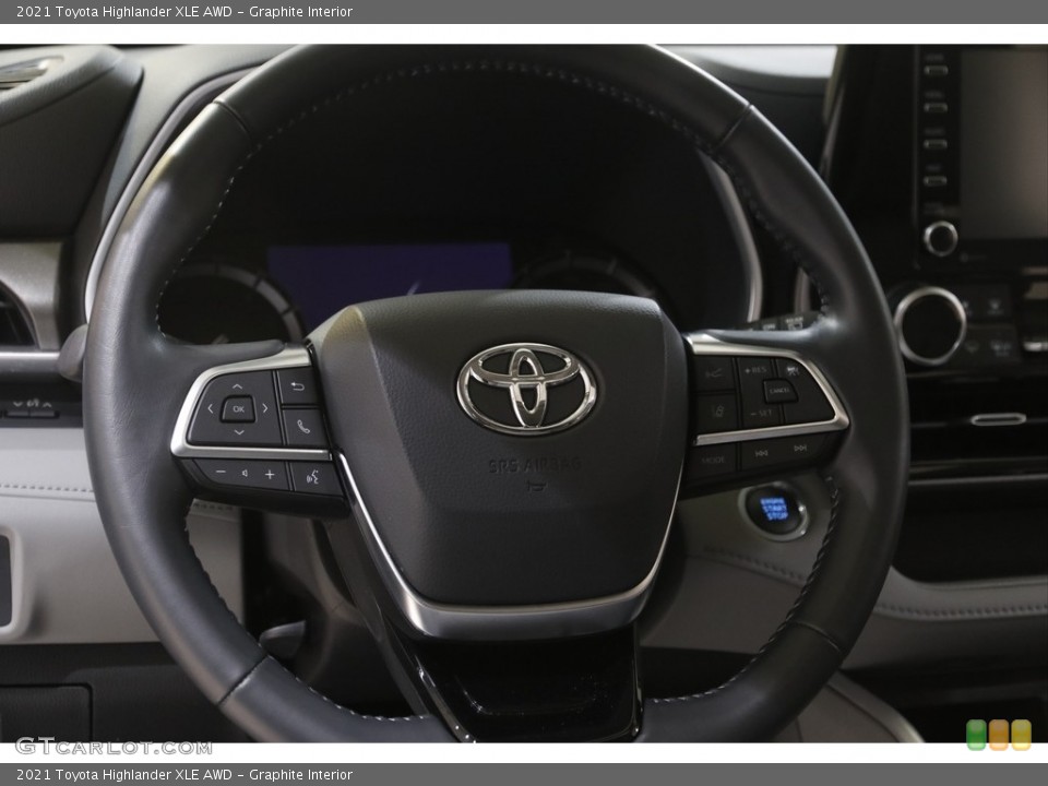 Graphite Interior Steering Wheel for the 2021 Toyota Highlander XLE AWD #144043333