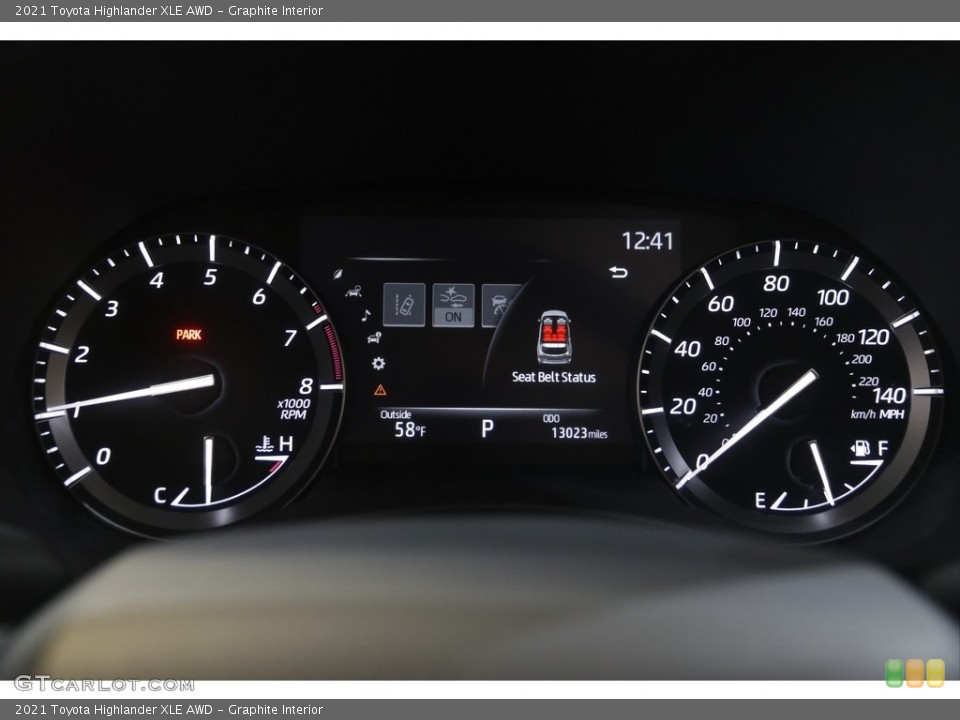 Graphite Interior Gauges for the 2021 Toyota Highlander XLE AWD #144043357