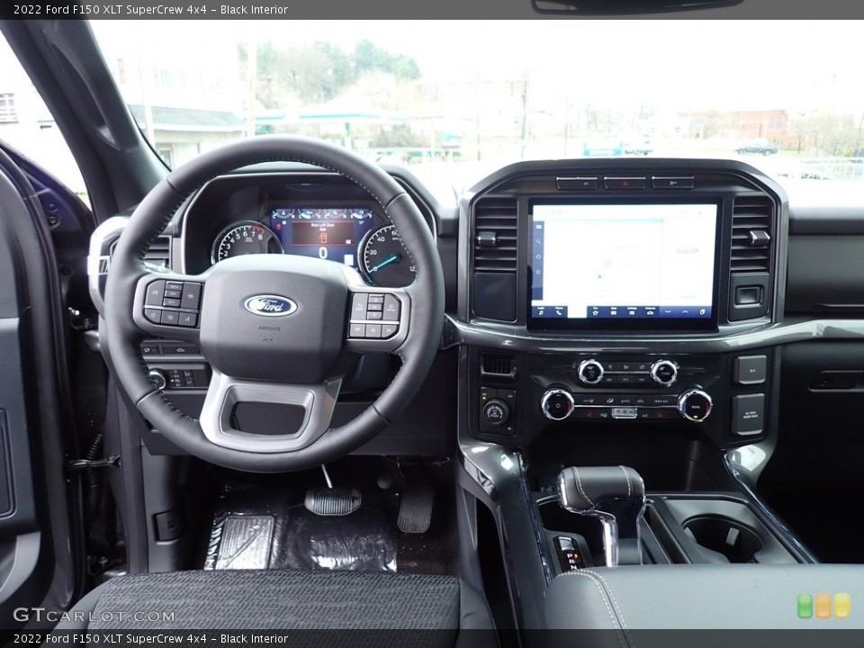 Black Interior Dashboard for the 2022 Ford F150 XLT SuperCrew 4x4 #144043606