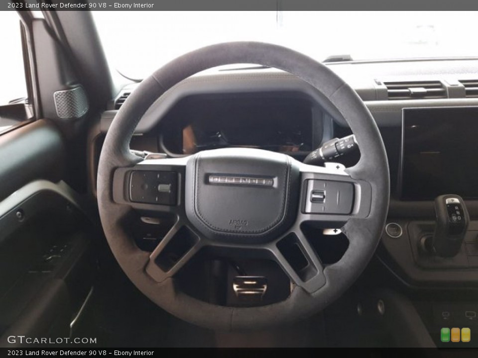 Ebony Interior Steering Wheel for the 2023 Land Rover Defender 90 V8 #144044053