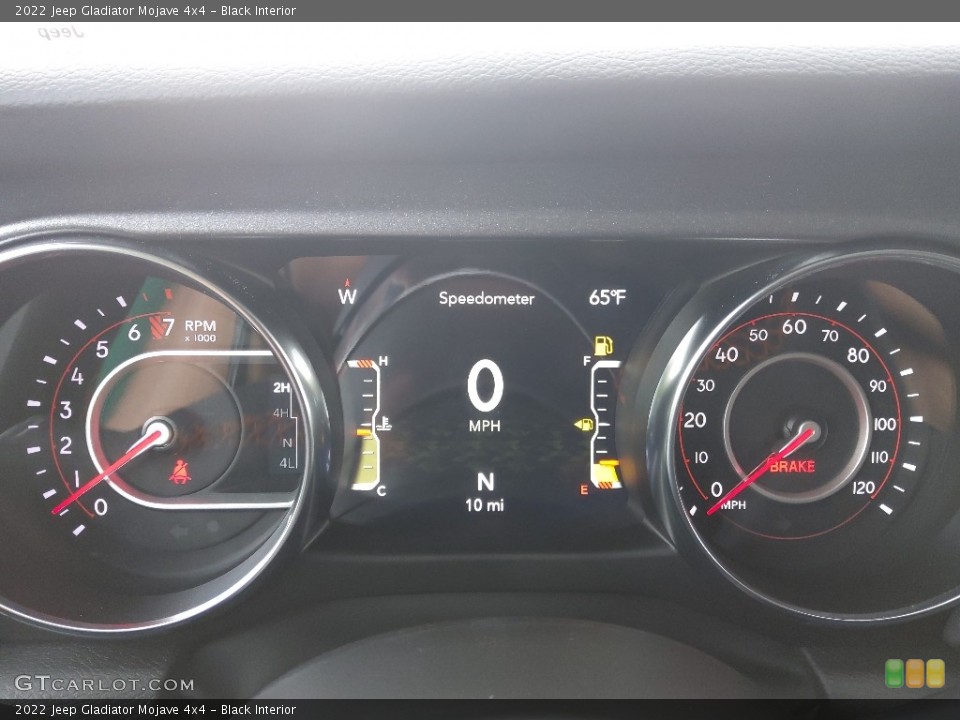 Black Interior Gauges for the 2022 Jeep Gladiator Mojave 4x4 #144044149