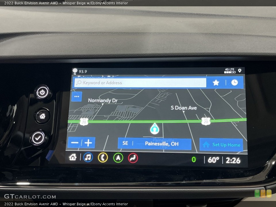 Whisper Beige w/Ebony Accents Interior Navigation for the 2022 Buick Envision Avenir AWD #144044473