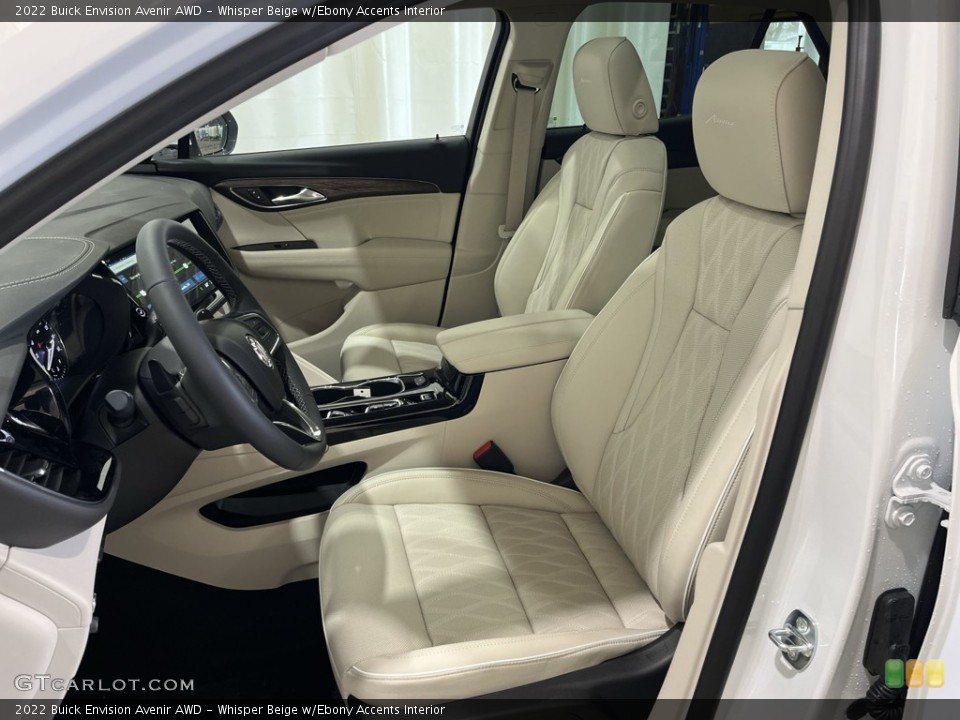 Whisper Beige w/Ebony Accents Interior Front Seat for the 2022 Buick Envision Avenir AWD #144044623