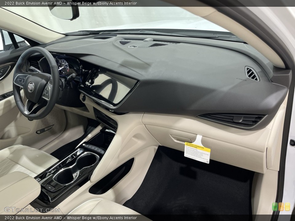 Whisper Beige w/Ebony Accents Interior Dashboard for the 2022 Buick Envision Avenir AWD #144044870