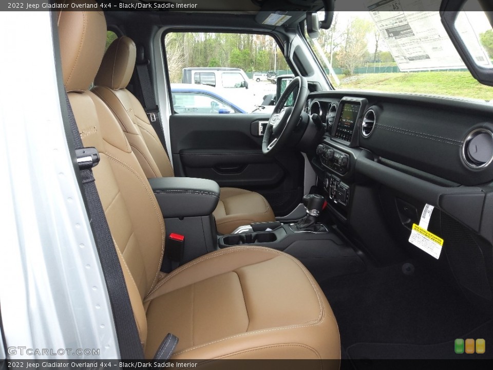 Black/Dark Saddle Interior Front Seat for the 2022 Jeep Gladiator Overland 4x4 #144045751