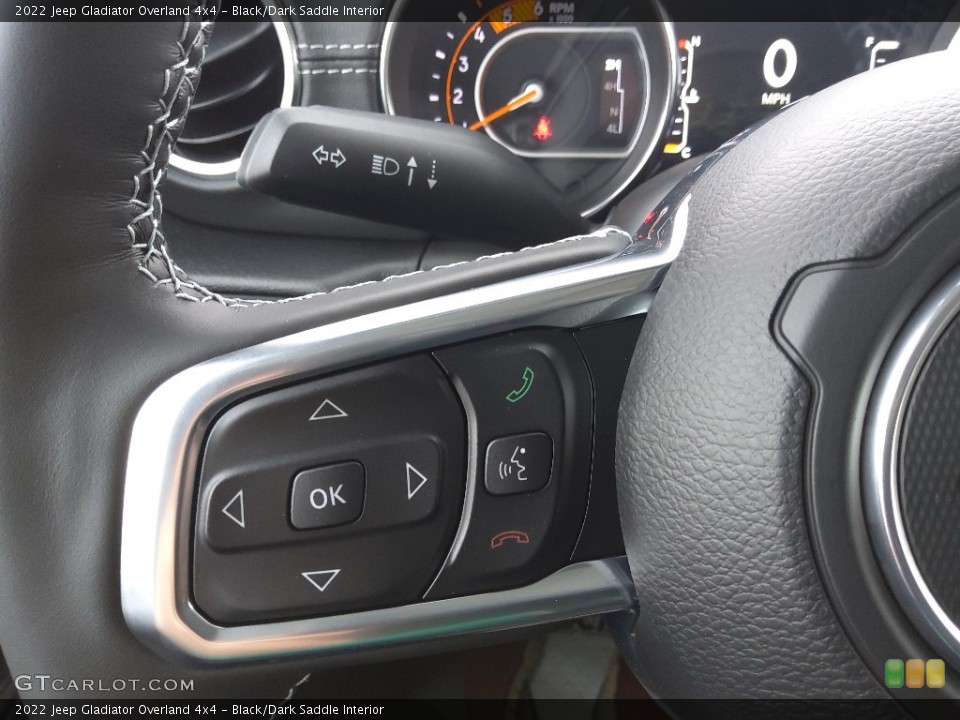 Black/Dark Saddle Interior Steering Wheel for the 2022 Jeep Gladiator Overland 4x4 #144045799