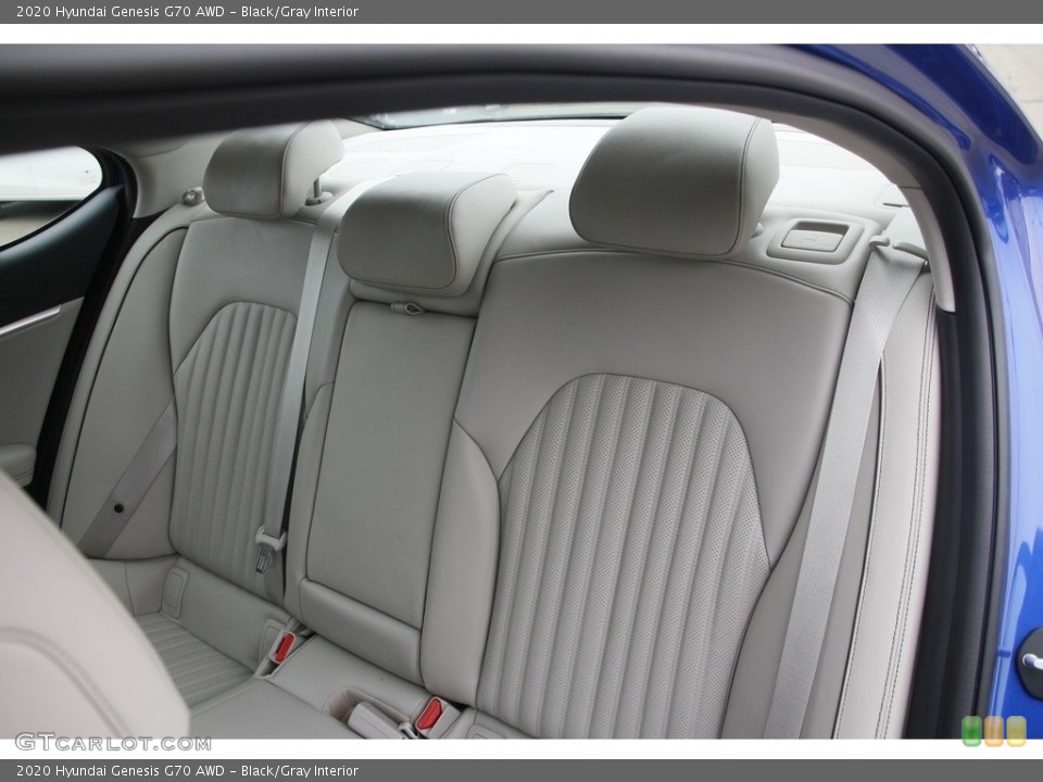 Black/Gray Interior Rear Seat for the 2020 Hyundai Genesis G70 AWD #144046576