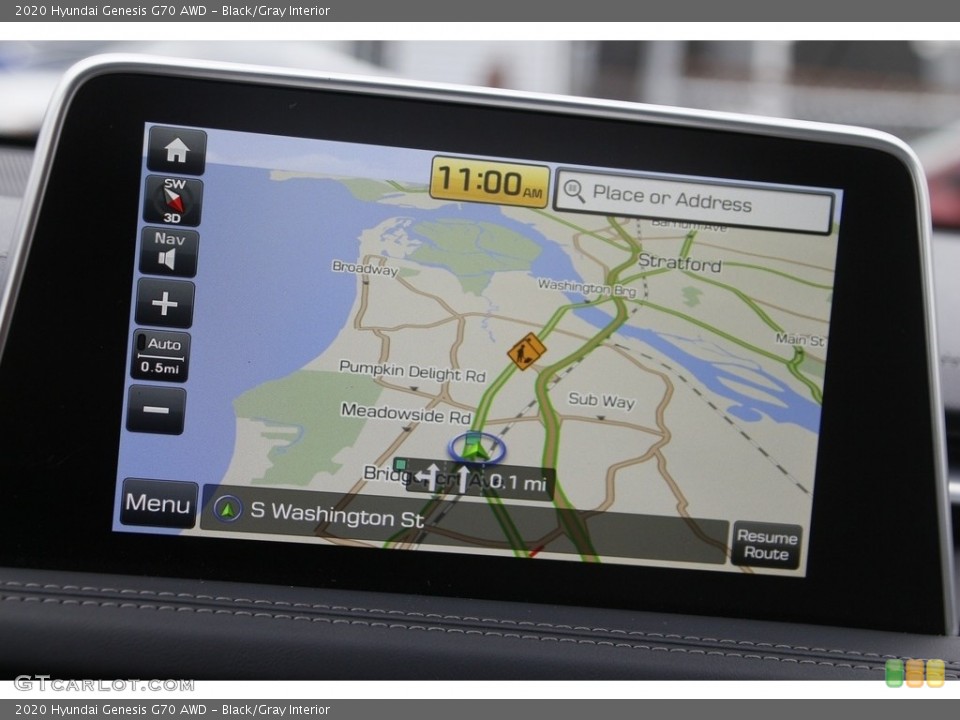 Black/Gray Interior Navigation for the 2020 Hyundai Genesis G70 AWD #144046723