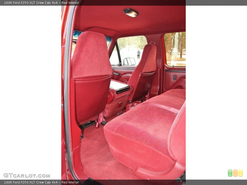 Red Interior Rear Seat for the 1996 Ford F250 XLT Crew Cab 4x4 #144048478