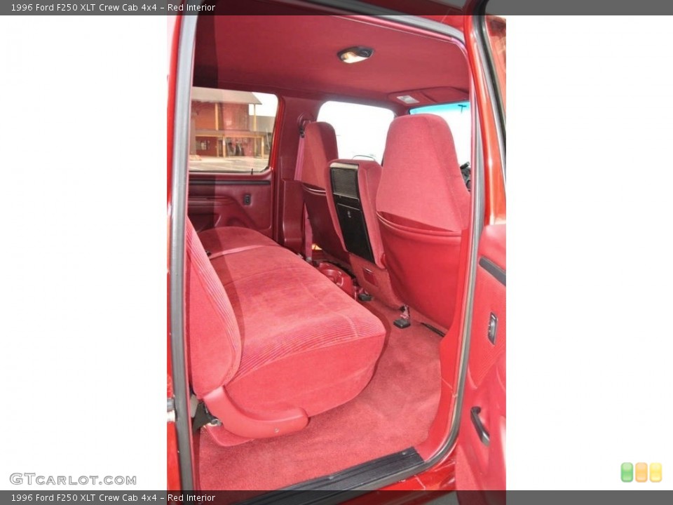 Red Interior Rear Seat for the 1996 Ford F250 XLT Crew Cab 4x4 #144048568