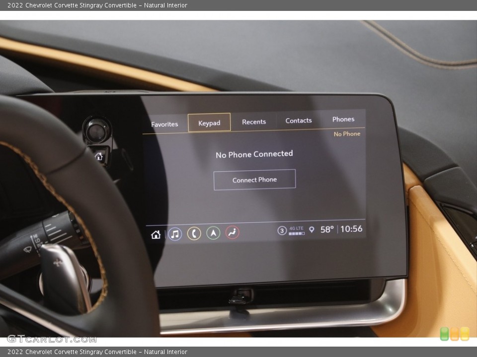 Natural Interior Controls for the 2022 Chevrolet Corvette Stingray Convertible #144049909