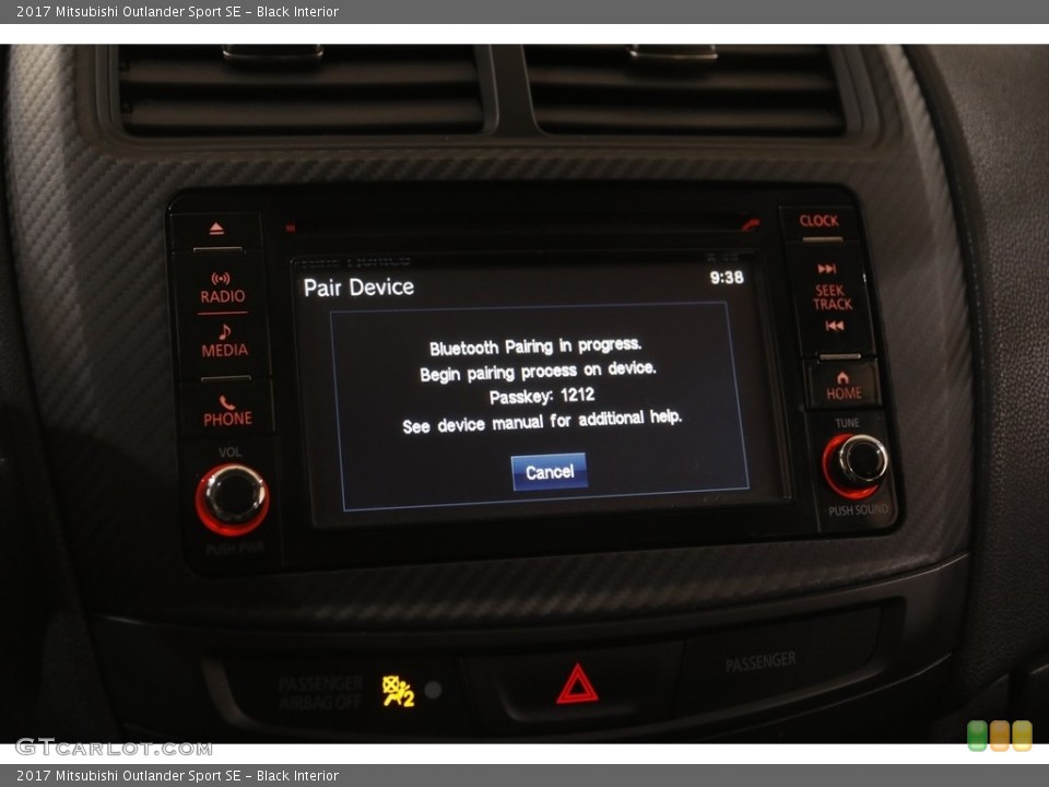 Black Interior Controls for the 2017 Mitsubishi Outlander Sport SE #144050307