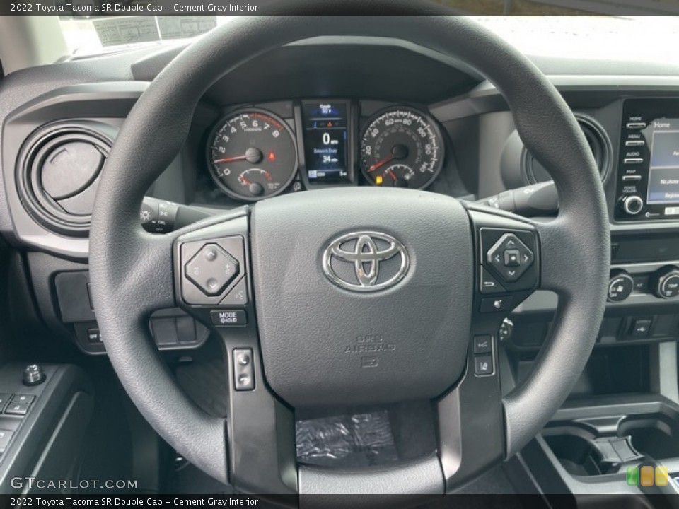 Cement Gray Interior Steering Wheel for the 2022 Toyota Tacoma SR Double Cab #144050569
