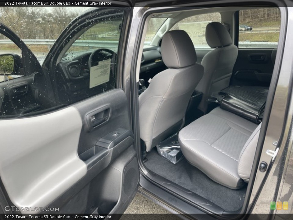Cement Gray Interior Rear Seat for the 2022 Toyota Tacoma SR Double Cab #144050632