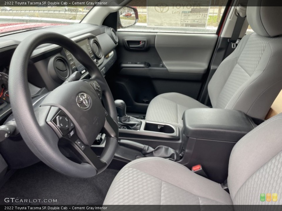 Cement Gray Interior Front Seat for the 2022 Toyota Tacoma SR Double Cab #144050685
