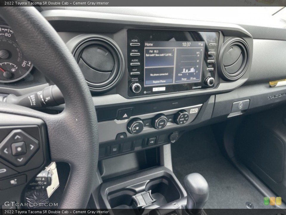 Cement Gray Interior Controls for the 2022 Toyota Tacoma SR Double Cab #144050689