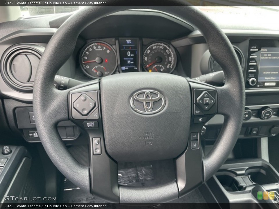 Cement Gray Interior Steering Wheel for the 2022 Toyota Tacoma SR Double Cab #144050713
