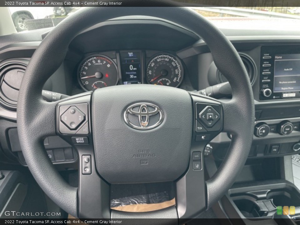 Cement Gray Interior Steering Wheel for the 2022 Toyota Tacoma SR Access Cab 4x4 #144050785
