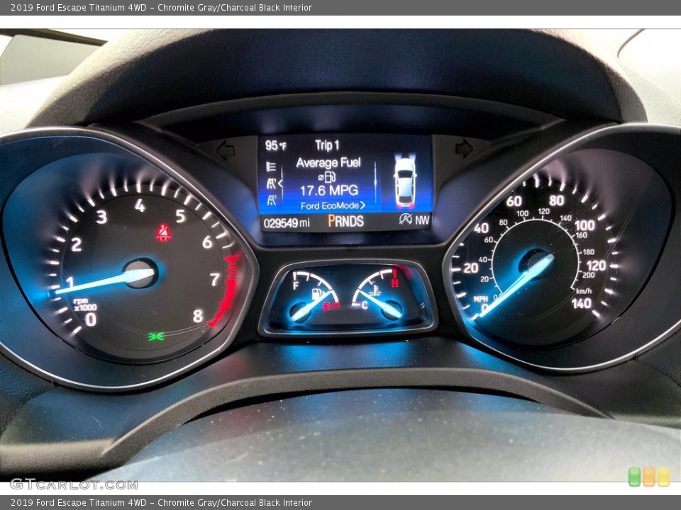 Chromite Gray/Charcoal Black Interior Gauges for the 2019 Ford Escape Titanium 4WD #144052613