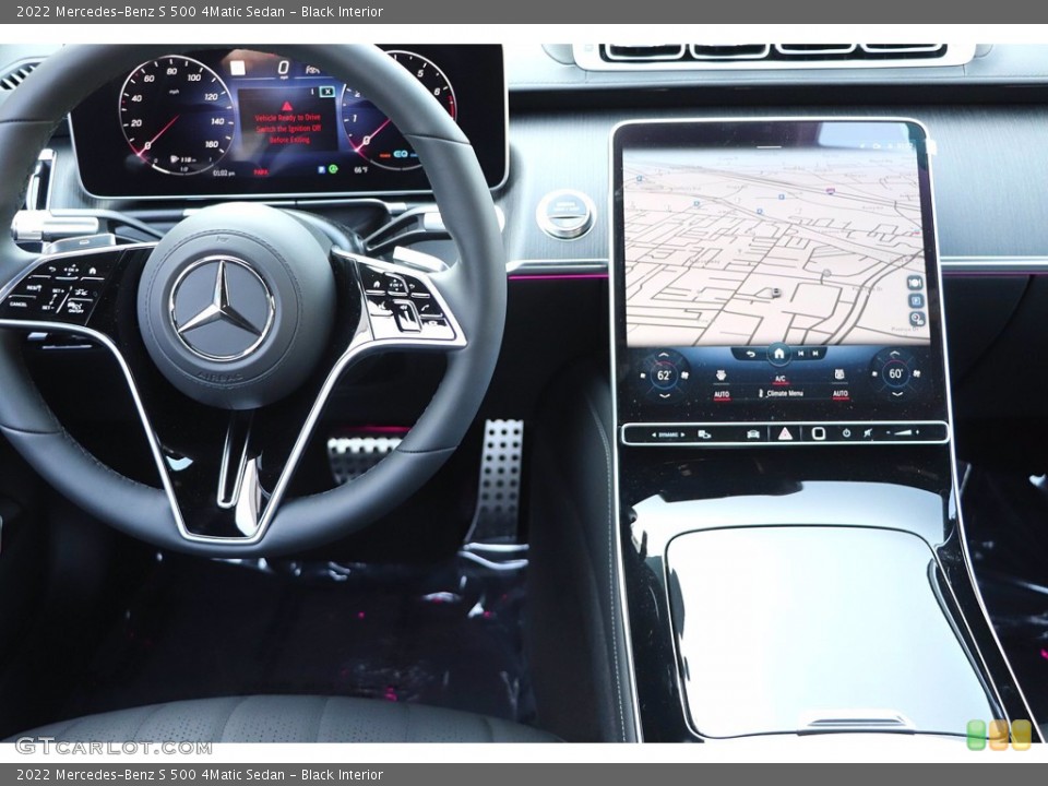 Black Interior Navigation for the 2022 Mercedes-Benz S 500 4Matic Sedan #144053343