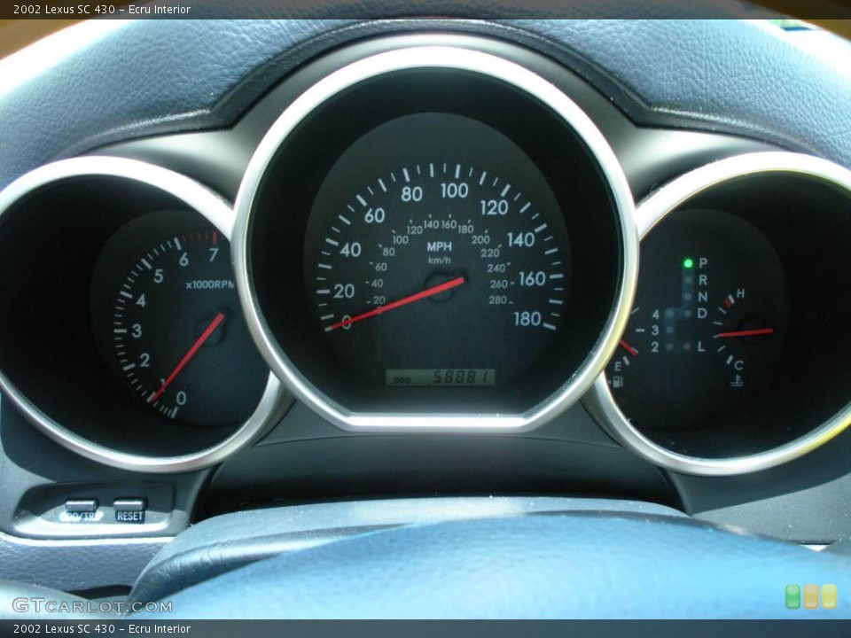 Ecru Interior Gauges for the 2002 Lexus SC 430 #14405433