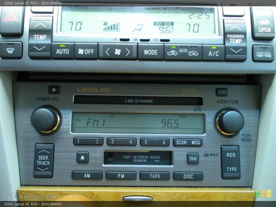 Ecru Interior Controls for the 2002 Lexus SC 430 #14405538
