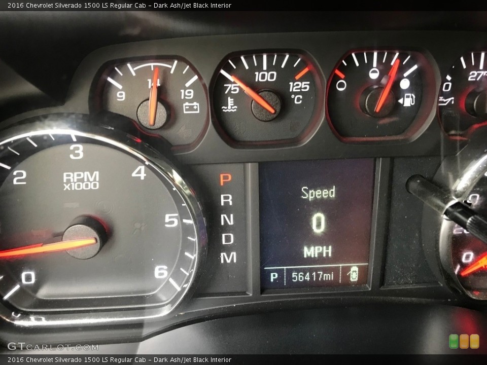 Dark Ash/Jet Black Interior Gauges for the 2016 Chevrolet Silverado 1500 LS Regular Cab #144055515