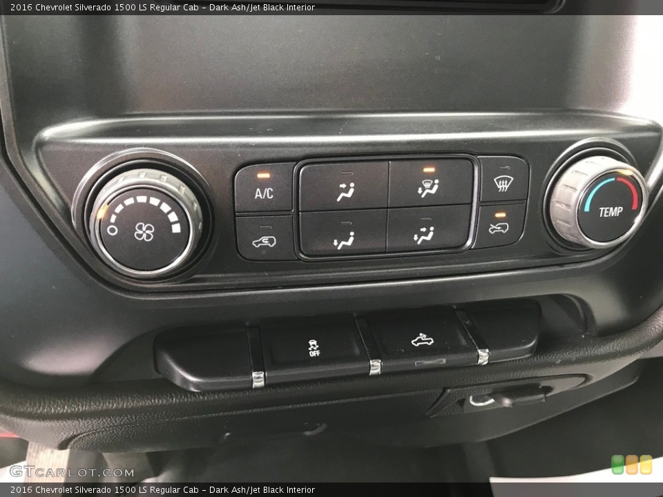 Dark Ash/Jet Black Interior Controls for the 2016 Chevrolet Silverado 1500 LS Regular Cab #144055602