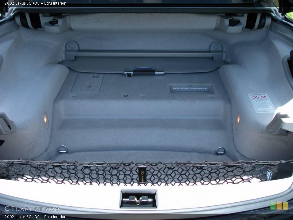 Ecru Interior Trunk for the 2002 Lexus SC 430 #14405578