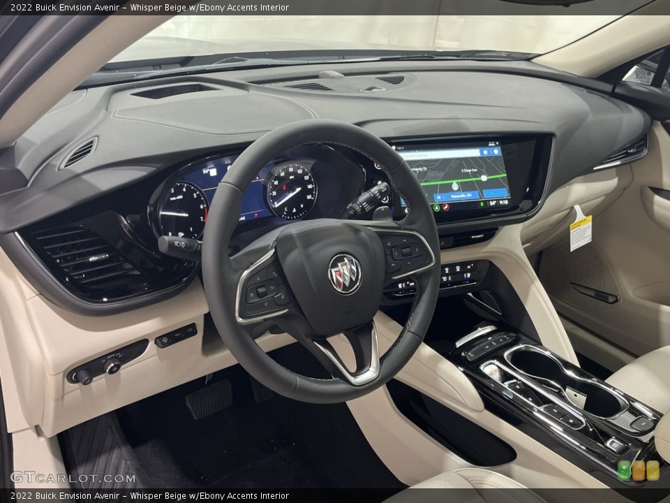 Whisper Beige w/Ebony Accents Interior Dashboard for the 2022 Buick Envision Avenir #144057441