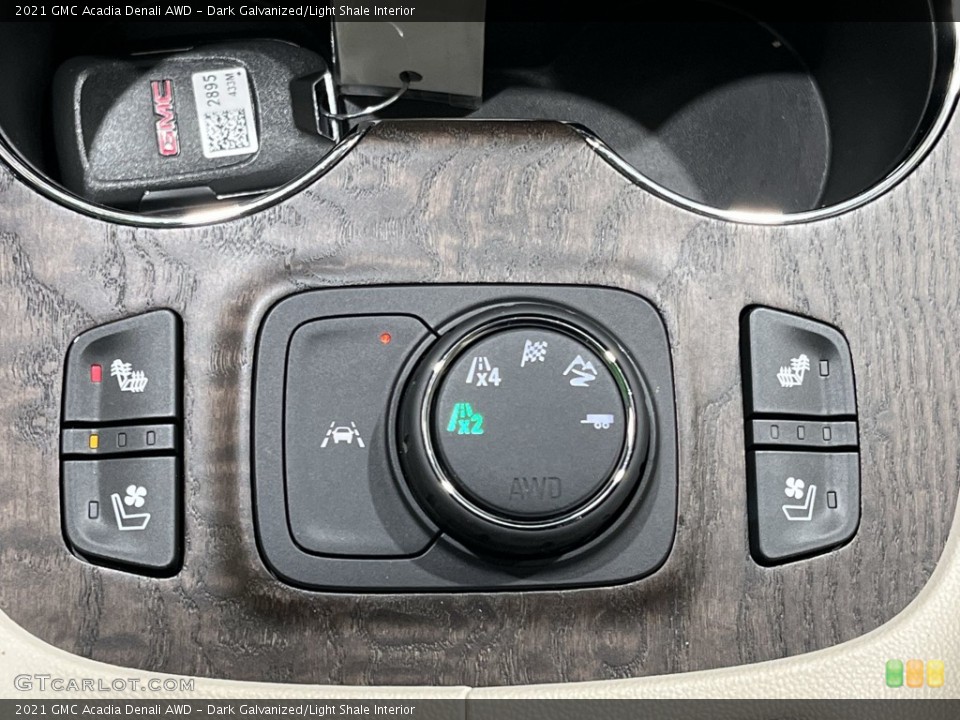 Dark Galvanized/Light Shale Interior Controls for the 2021 GMC Acadia Denali AWD #144058775