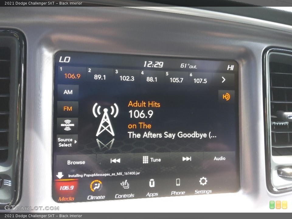 Black Interior Controls for the 2021 Dodge Challenger SXT #144062670