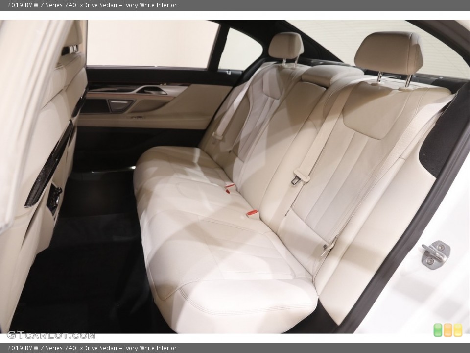 Ivory White Interior Rear Seat for the 2019 BMW 7 Series 740i xDrive Sedan #144065916
