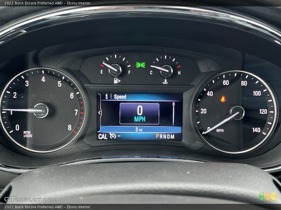 Ebony Interior Gauges for the 2022 Buick Encore Preferred AWD #144069488