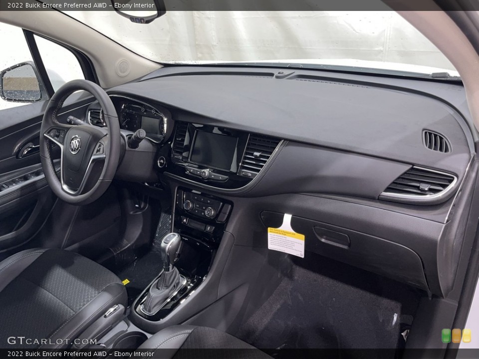 Ebony Interior Dashboard for the 2022 Buick Encore Preferred AWD #144069901
