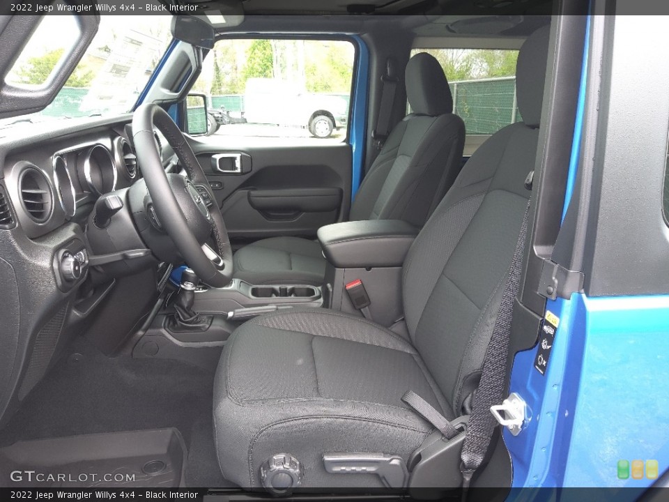 Black Interior Front Seat for the 2022 Jeep Wrangler Willys 4x4 #144071150