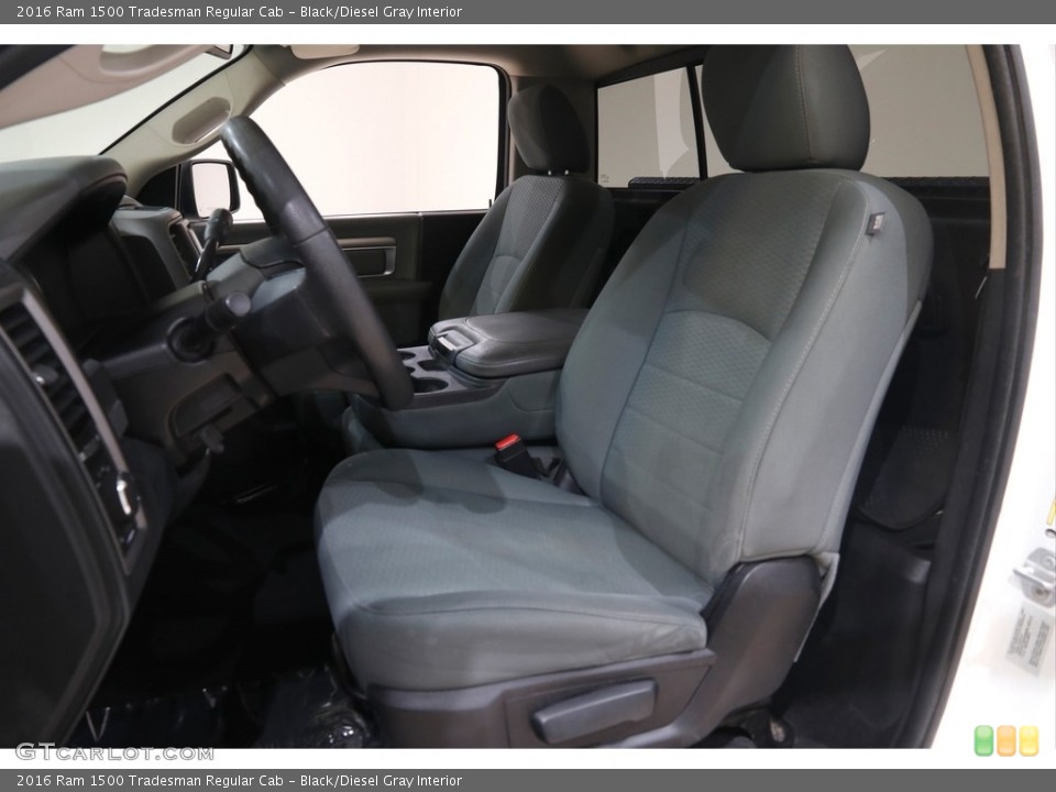 Black/Diesel Gray Interior Front Seat for the 2016 Ram 1500 Tradesman Regular Cab #144071225