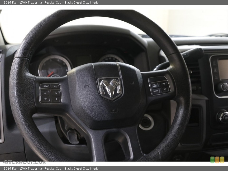 Black/Diesel Gray Interior Steering Wheel for the 2016 Ram 1500 Tradesman Regular Cab #144071261