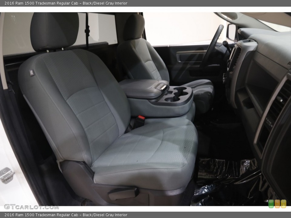 Black/Diesel Gray Interior Front Seat for the 2016 Ram 1500 Tradesman Regular Cab #144071387