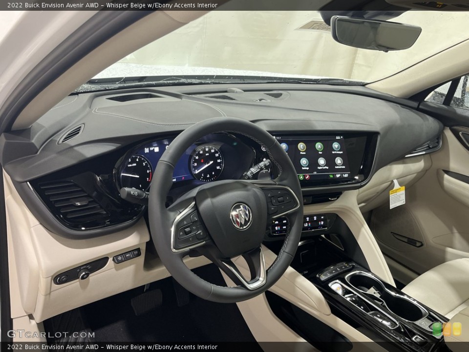 Whisper Beige w/Ebony Accents Interior Dashboard for the 2022 Buick Envision Avenir AWD #144076949