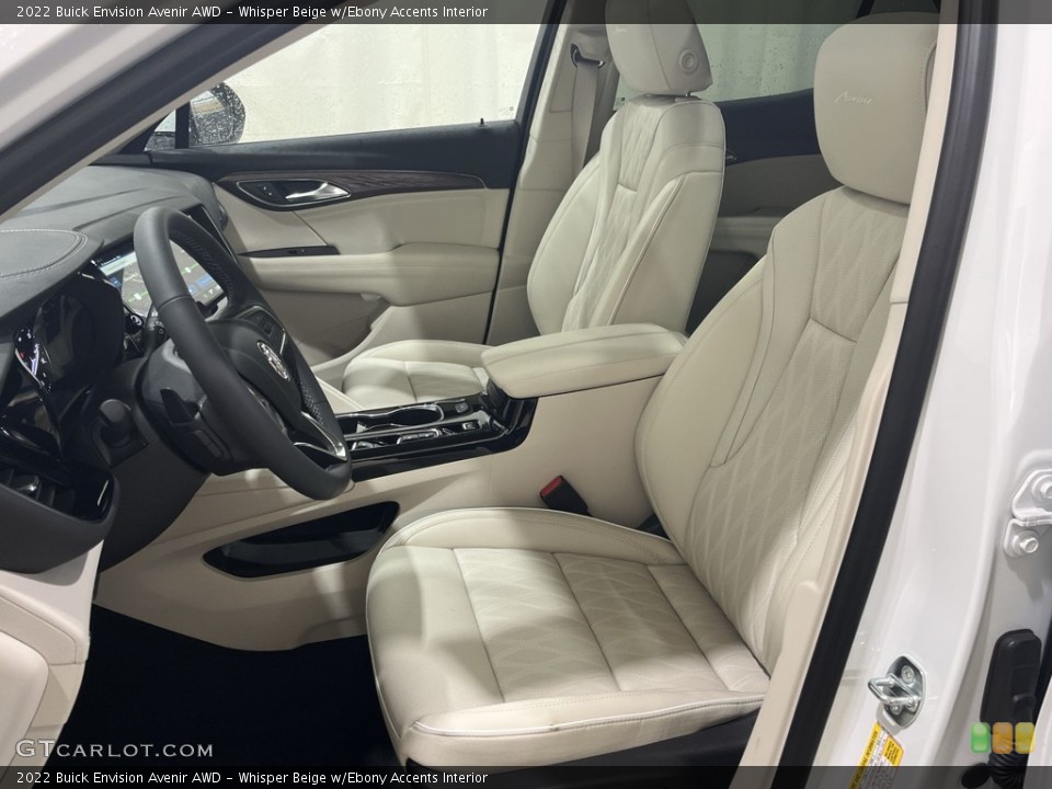 Whisper Beige w/Ebony Accents Interior Front Seat for the 2022 Buick Envision Avenir AWD #144077096
