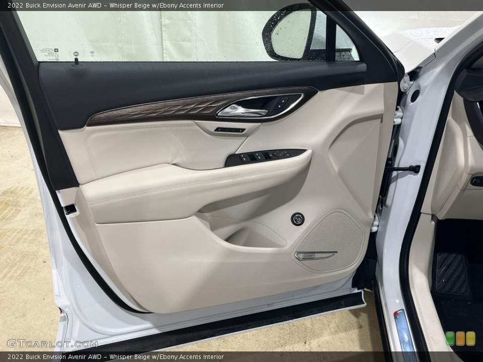 Whisper Beige w/Ebony Accents Interior Door Panel for the 2022 Buick Envision Avenir AWD #144077129