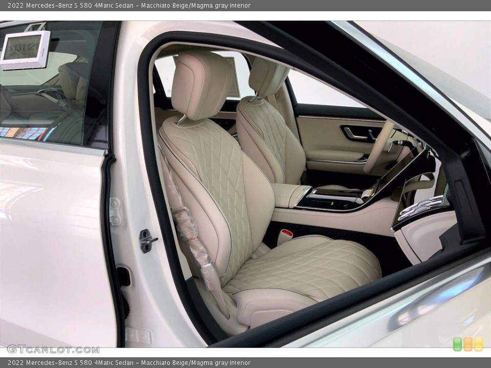 Macchiato Beige/Magma gray Interior Front Seat for the 2022 Mercedes-Benz S 580 4Matic Sedan #144078416