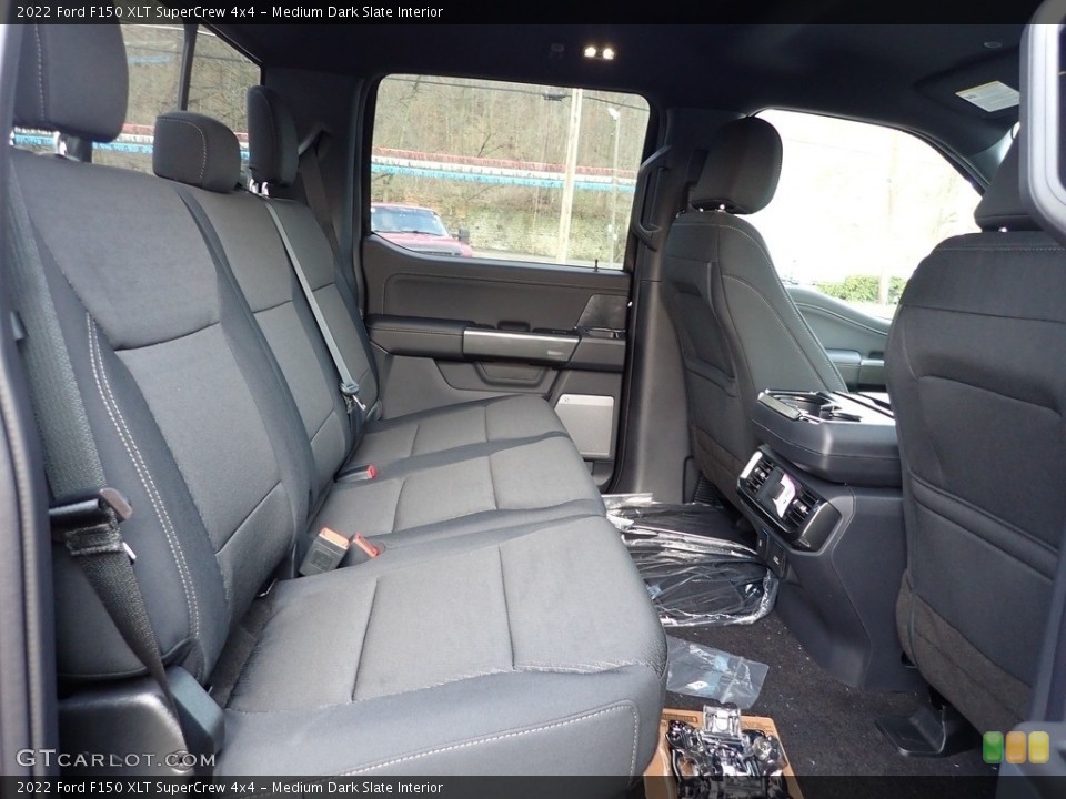 Medium Dark Slate Interior Rear Seat for the 2022 Ford F150 XLT SuperCrew 4x4 #144079310