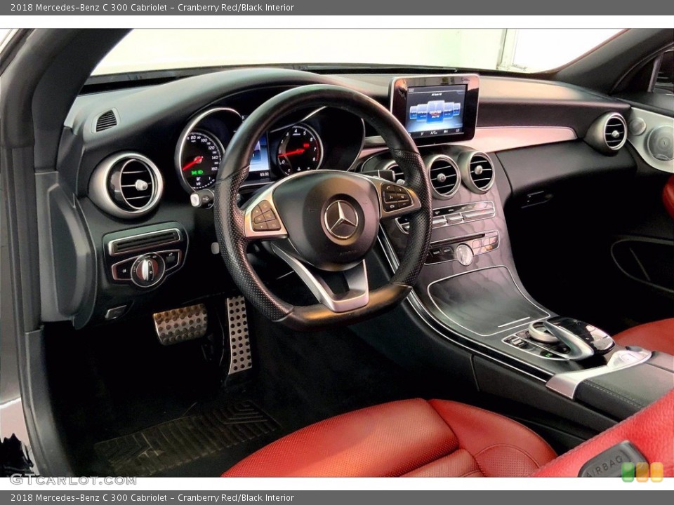 Cranberry Red/Black Interior Prime Interior for the 2018 Mercedes-Benz C 300 Cabriolet #144080096
