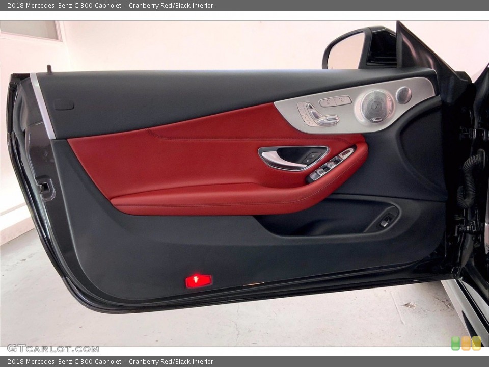 Cranberry Red/Black Interior Door Panel for the 2018 Mercedes-Benz C 300 Cabriolet #144080330