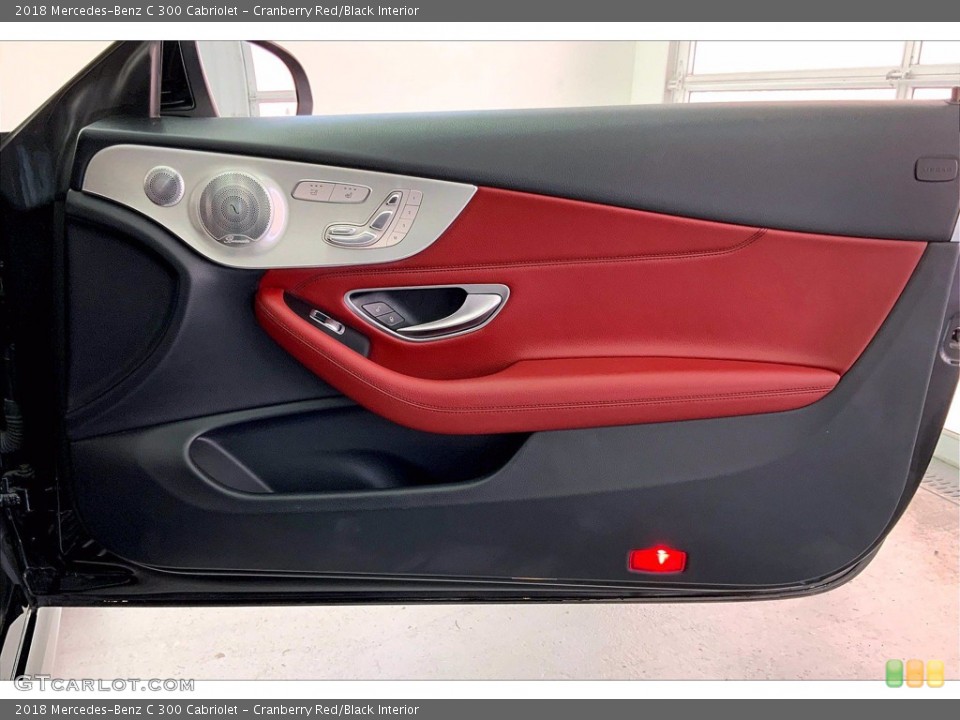 Cranberry Red/Black Interior Door Panel for the 2018 Mercedes-Benz C 300 Cabriolet #144080348