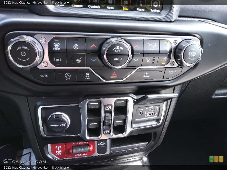 Black Interior Controls for the 2022 Jeep Gladiator Mojave 4x4 #144080822