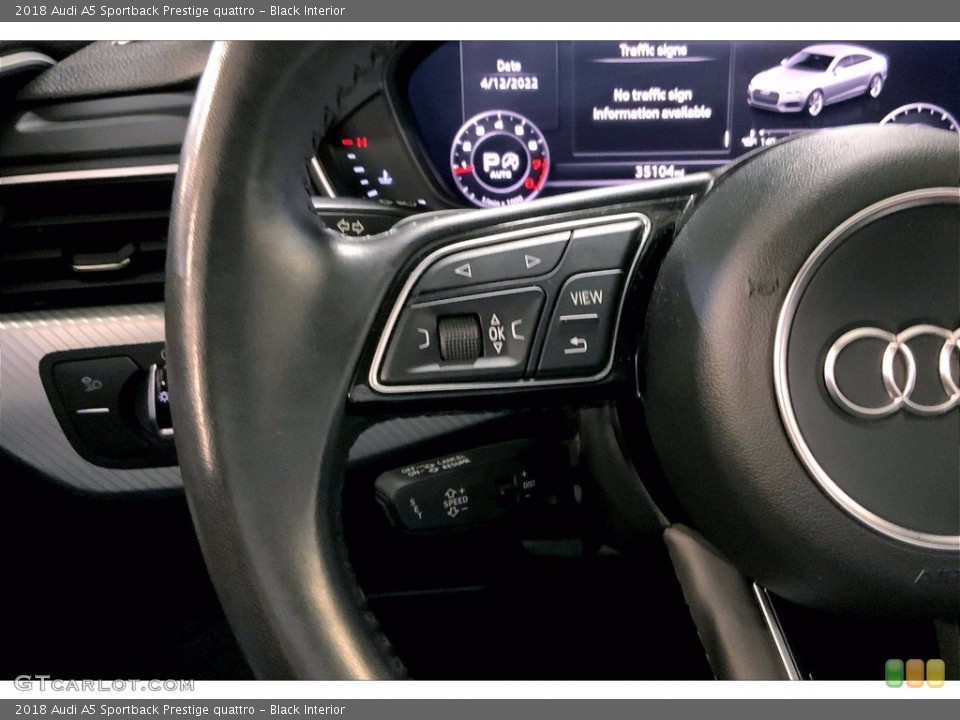 Black Interior Steering Wheel for the 2018 Audi A5 Sportback Prestige quattro #144081062