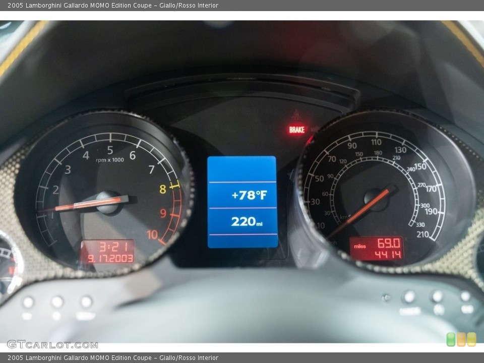 Giallo/Rosso Interior Gauges for the 2005 Lamborghini Gallardo MOMO Edition Coupe #144081746